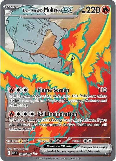 Team Rocket's Moltres ex (Destined Rivals)