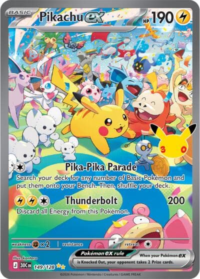 Pikachu ex (30th Celebration)