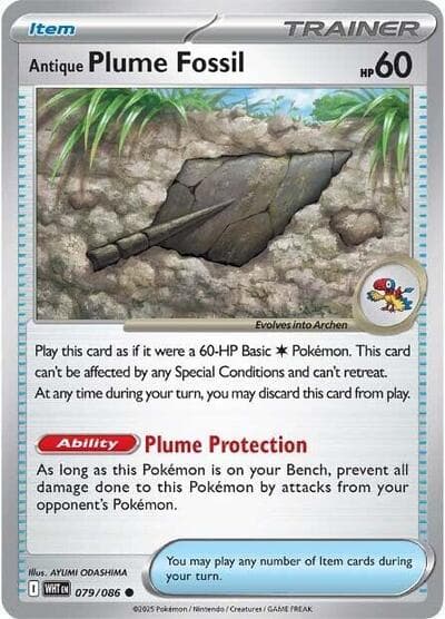 Antique Plume Fossil (White Flare)