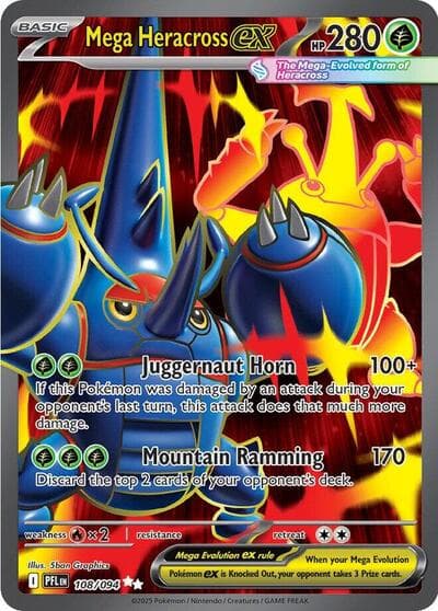 Mega Heracross ex (Phantasmal Flames)